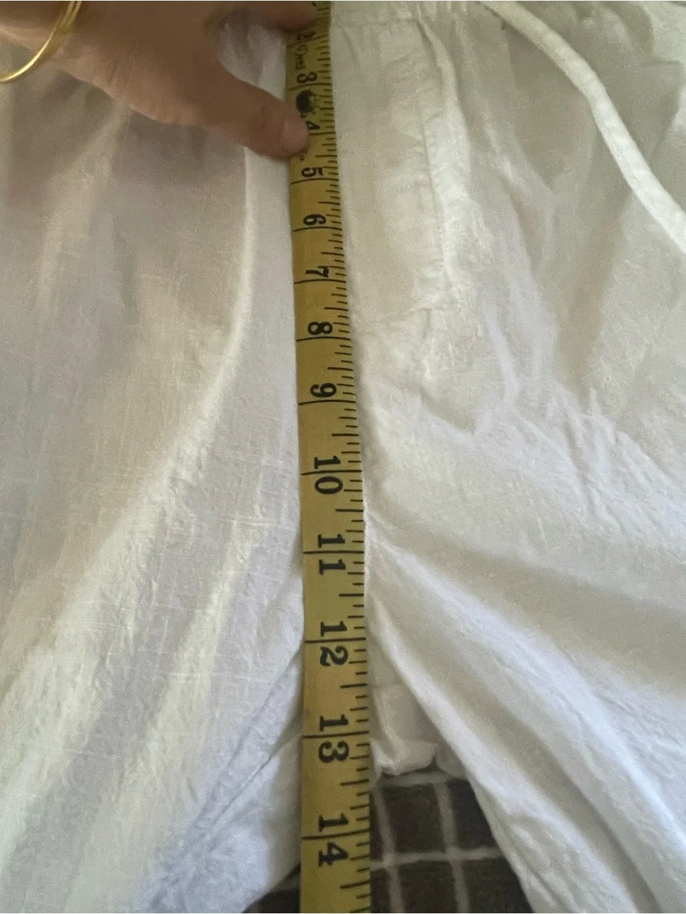 White Men's Cotton Drawstring Pants